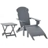 Streamdale Furniture Streamdale 3-piece Outdoor Adirondack Chair Set With Fire Pit