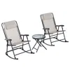 Streamdale Furniture Streamdale 3 Piece Outdoor Rocking Chair Set