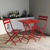 Streamdale Furniture Streamdale 3 Piece Patio Bistro Set Of Foldable Square Table And Chairs