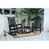 Streamdale Furniture Streamdale 3-piece Rocking Chair Set, All-weather Rockers & Table - Black