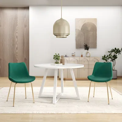 Streamdale Furniture Streamdale 3-piece Round Dining Set, Trestle Dining Table With 2 Side Chairs