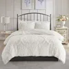 Streamdale Furniture Streamdale 3 Piece Tufted Cotton Chenille Damask Duvet Cover Set