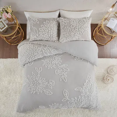 Streamdale Furniture Streamdale 3 Piece Tufted Cotton Chenille Floral Duvet Cover Set