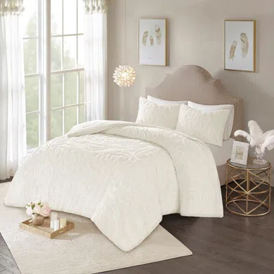 Streamdale Furniture Streamdale 3-piece Tufted Cotton Chenille Medallion Duvet Cover Set