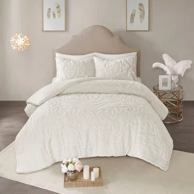 Streamdale Furniture Streamdale 3-piece Tufted Cotton Chenille Medallion Duvet Cover Set