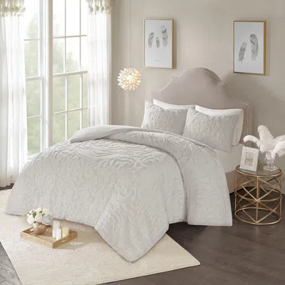 Streamdale Furniture Streamdale 3-piece Tufted Cotton Chenille Medallion Duvet Cover Set