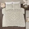 Streamdale Furniture Streamdale 3 Piece Tufted Cotton Duvet Cover Set