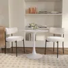 Streamdale Furniture Streamdale 3 Pieces 31.5-inch Round Dining Table Set For 2 And 2 Pieces Upholstered Chairs For Four 