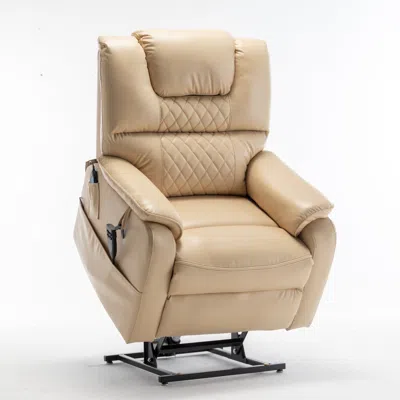Streamdale Furniture Streamdale 3-position Okin Motor Lift Recliner With Infinite Positions And Easy Assembly In Neutral