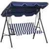 Streamdale Furniture Streamdale 3-seat Outdoor Patio Swing Chair With Removable Cushion
