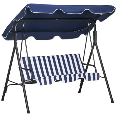 Streamdale Furniture Streamdale 3-seat Outdoor Patio Swing Chair With Removable Cushion