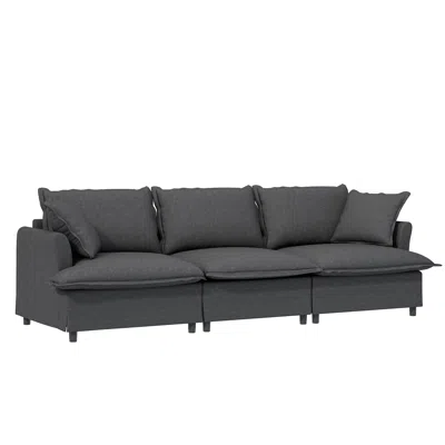 Streamdale Furniture Streamdale 3-seat Sofa Module With Pillows For Sectional Sofa