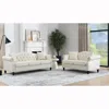 Streamdale Furniture Streamdale 3-seater + 2-seater Combination Sofa. Beige Velvet