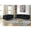 Streamdale Furniture Streamdale 3 Seater + 2 Seater Combination Sofa. Black Teddy