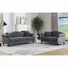 Streamdale Furniture Streamdale 3-seater + 2-seater Combination Sofa. Grey Velvet