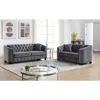 Streamdale Furniture Streamdale 3-seater + 2-seater Combination Sofa. Velvet Grey In Black