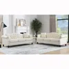 Streamdale Furniture Streamdale 3-seater + 3-seater Combination Sofa. Beige Velvet W834s00065