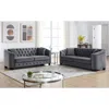 Streamdale Furniture Streamdale 3-seater + 3-seater Combination Sofa. Velvet Grey