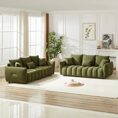 Streamdale Furniture Streamdale 3 Seater + 3 Seater Combo Sofa Modern Living Room Sofa In Gray