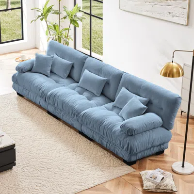 Streamdale Furniture Streamdale 3-seater Chenille Sectional Sofa - Deep Seat, Soft Comfy Upholstered Furniture