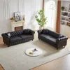 Streamdale Furniture Streamdale 3 Seats + 3 Seats Combo Sofa Modern Living Room Sofa With Solid Wood Frame And Wooden Fee