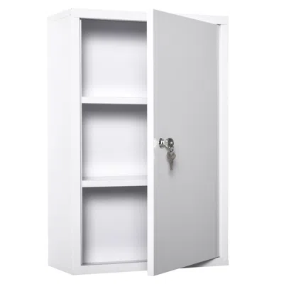 Streamdale Furniture Streamdale 3-tier Steel Bathroom Medicine Cabinet With Lock