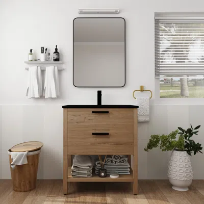 Streamdale Furniture Streamdale 30 Inch Bathroom Vanity Plywood With 2 Drawers