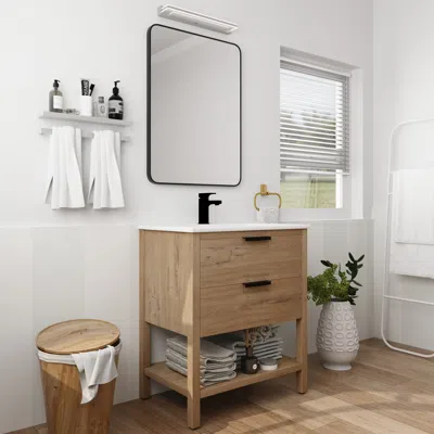 Streamdale Furniture Streamdale 30 Inch Bathroom Vanity Plywood With 2 Drawers