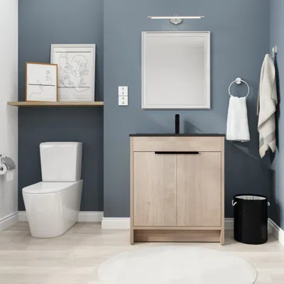 Streamdale Furniture Streamdale 30 Inch Bathroom Vanity Plywood With 2 Drawers