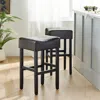 Streamdale Furniture Streamdale 30-inch Bonded Leather Backless Bar Stool (set Of 2), Brown