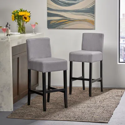 Streamdale Furniture Streamdale 30-inch Fabric Barstool With Solid Wood Frame (set Of 2)