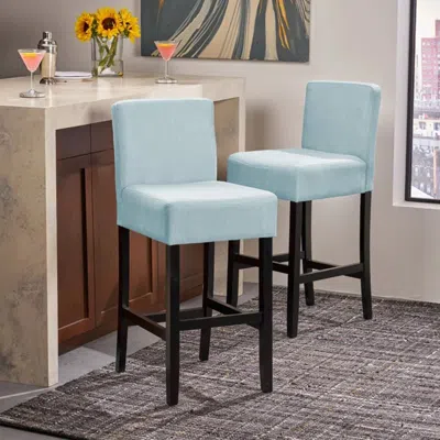 Streamdale Furniture Streamdale 30-inch Fabric Barstool With Solid Wood Frame (set Of 2)
