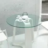 Streamdale Furniture Streamdale 30 Inch Round Tempered Glass Table Top Clear Glass 1/4 Inch Thick