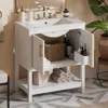 Streamdale Furniture Streamdale 30-inch White Bathroom Vanity With Ceramic Sink And Versatile Storage - Ideal For Small B