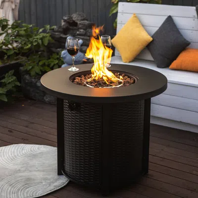 Streamdale Furniture Streamdale 30inch Propane Round Fire Table 40000btu Propane Fire Pit Table