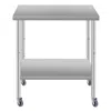 Streamdale Furniture Streamdale 30"x24" Stainless Steel Kitchen Prep Table W/ Shelf & Wheels