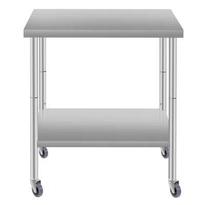 Streamdale Furniture Streamdale 30"x24" Stainless Steel Kitchen Prep Table W/ Shelf & Wheels