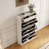 Streamdale Furniture Streamdale 31" White Solid Wood Shoe Cabinet (3-layer)