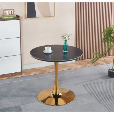 Streamdale Furniture Streamdale 31.5" Golden Tulip Table - Mid-century Dining