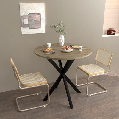 Streamdale Furniture Streamdale 31.5 Inch Round Dining Table In Black