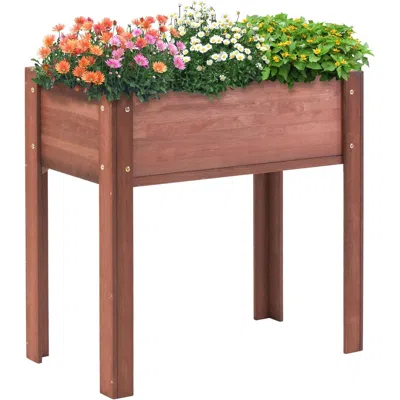 Streamdale Furniture Streamdale Elevated Garden Bed With Drainage And Fabric Filter