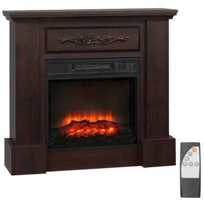 Streamdale Furniture Streamdale 32" Electric Fireplace Mantel With Led Flames
