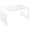 Streamdale Furniture Streamdale 32" Long Rectangle All Acrylic 15mm Thick Waterfall Coffee Table