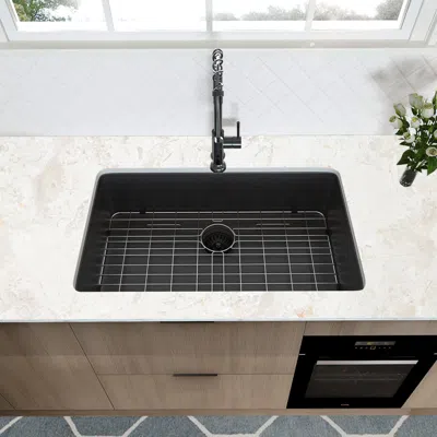 Streamdale Furniture Streamdale 32x19 Inch Undermount Kitchen Sink 16 Gauge Stainless Steel Single