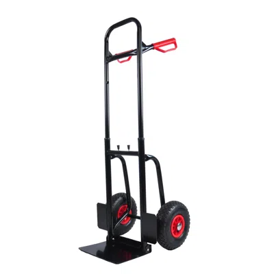 Streamdale Furniture Streamdale 330 Lb Steel Trolley With Double Handles And Rubber Wheels