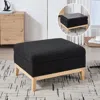 Streamdale Furniture Streamdale 33.86" Square Storage Ottoman/coffee Table - Black Boucle