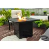 Streamdale Furniture Streamdale 34" Steel Gas Fire Pit Table For Outdoor Spaces