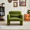 Streamdale Furniture Streamdale 34" Velvet Sofa - Modern Single Couch For Small Spaces In Green