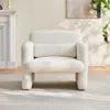 Streamdale Furniture Streamdale 34" Velvet Sofa - Modern Single Couch For Small Spaces In White