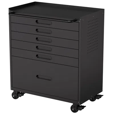 Streamdale Furniture Streamdale 34.3" 6-drawer Rolling Tool Chest - Heavy Duty Steel Garage Organizer
